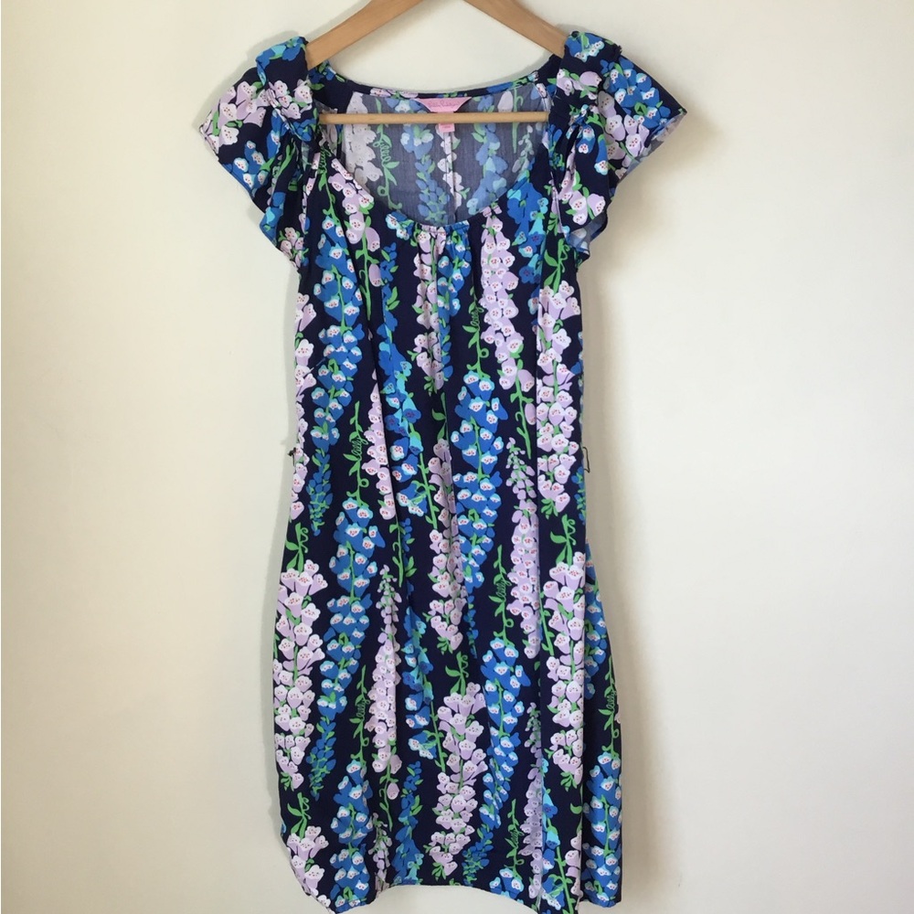 Lilly Pulitzer Girls Breezie Blue flutter Sleeve‎ Dress